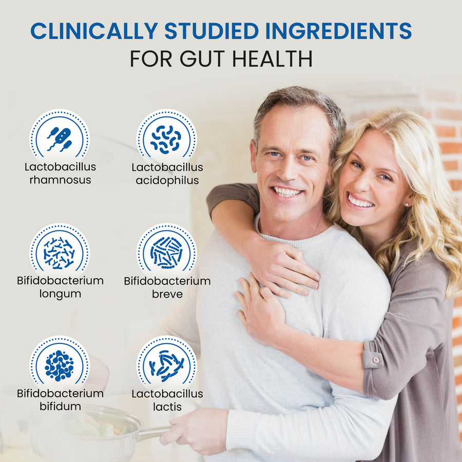Advanced Probiotics for Gut Health | Scientifically Formulated Pre & Probiotic Gut Health Supplements | 120 Capsules