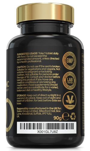 Biotin Hair Growth Supplement 12,000mcg | Superfood Boosted Complex w/ Coconut, Zinc, Vitamin E, Gooseberry & Bamboo | 90 Tablets