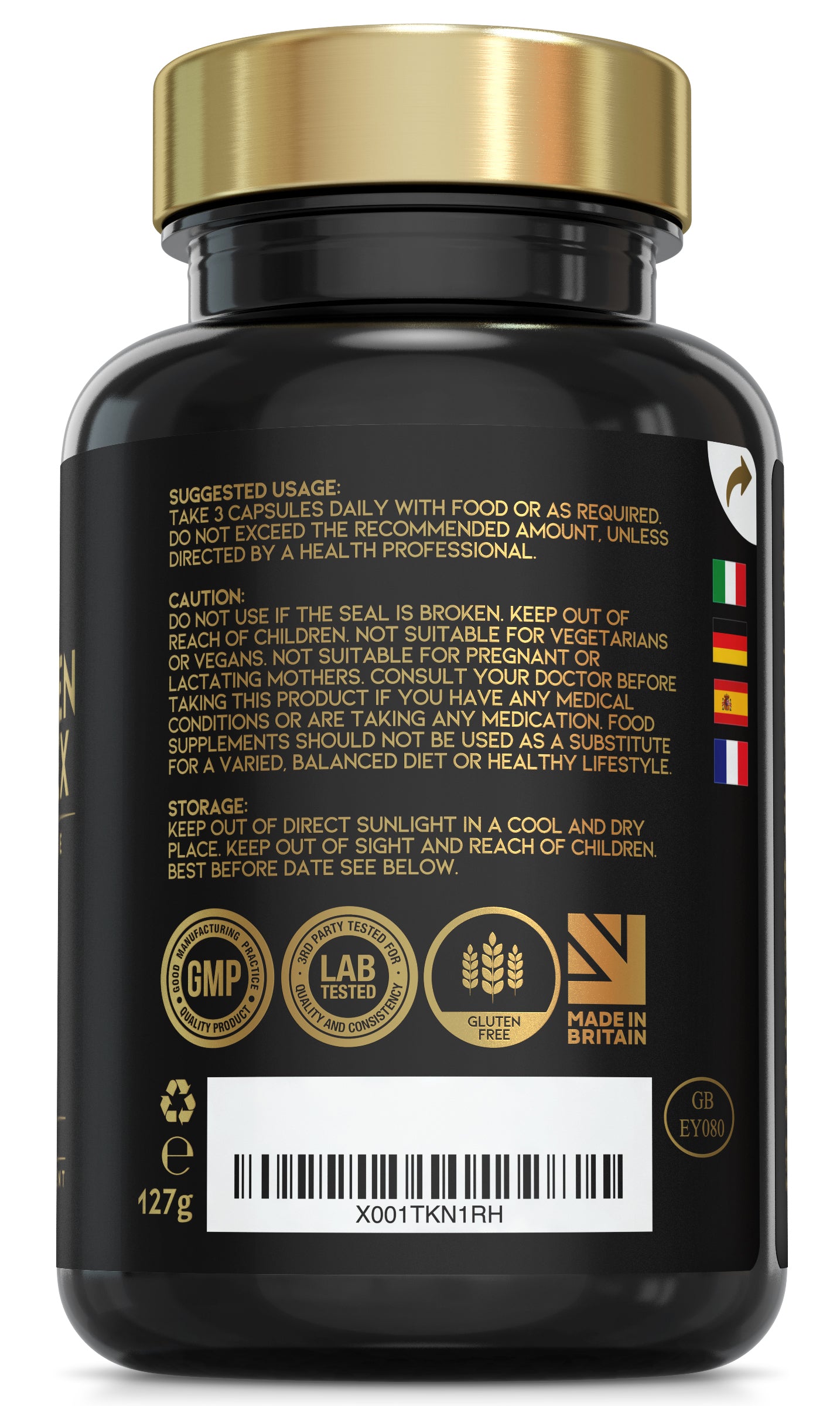 Advanced Collagen Complex | 1593mg Vitamin Boosted Complex for Hair, Skin & Nails | 180 Capsules