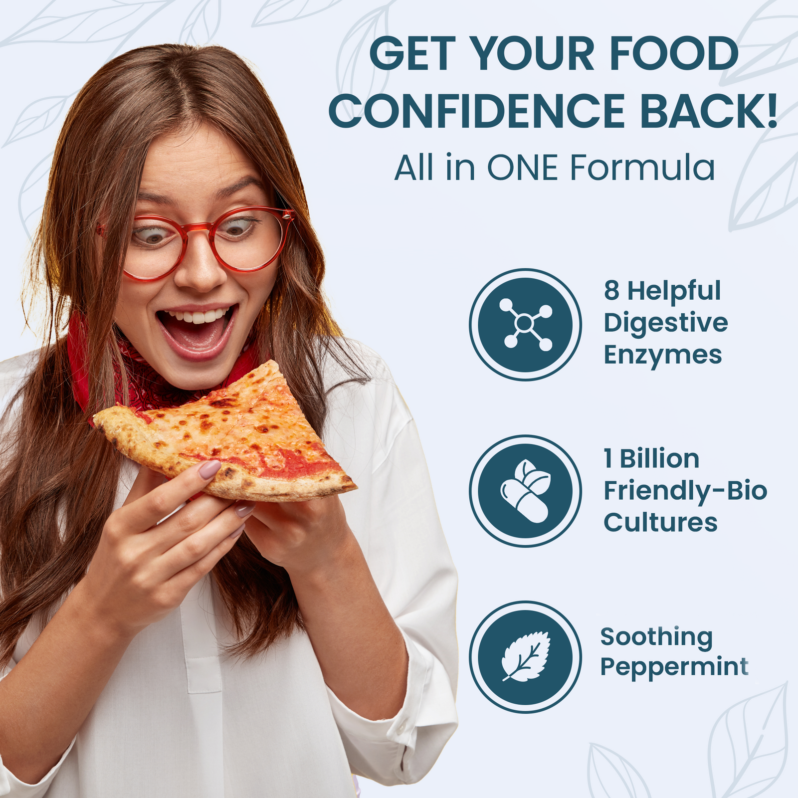 Digestive Enzymes with Probiotics & Peppermint Oil for Gut Health, Bloating and Gas
