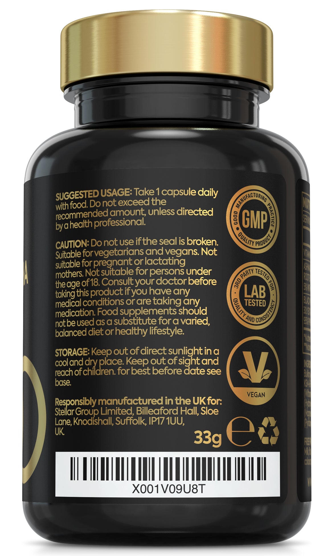 Ashwagandha KSM 66 | Premium One per Day Formulation | High Strength KSM 66 Boosted with Vitamin B6 & Black Pepper | 60 Capsules