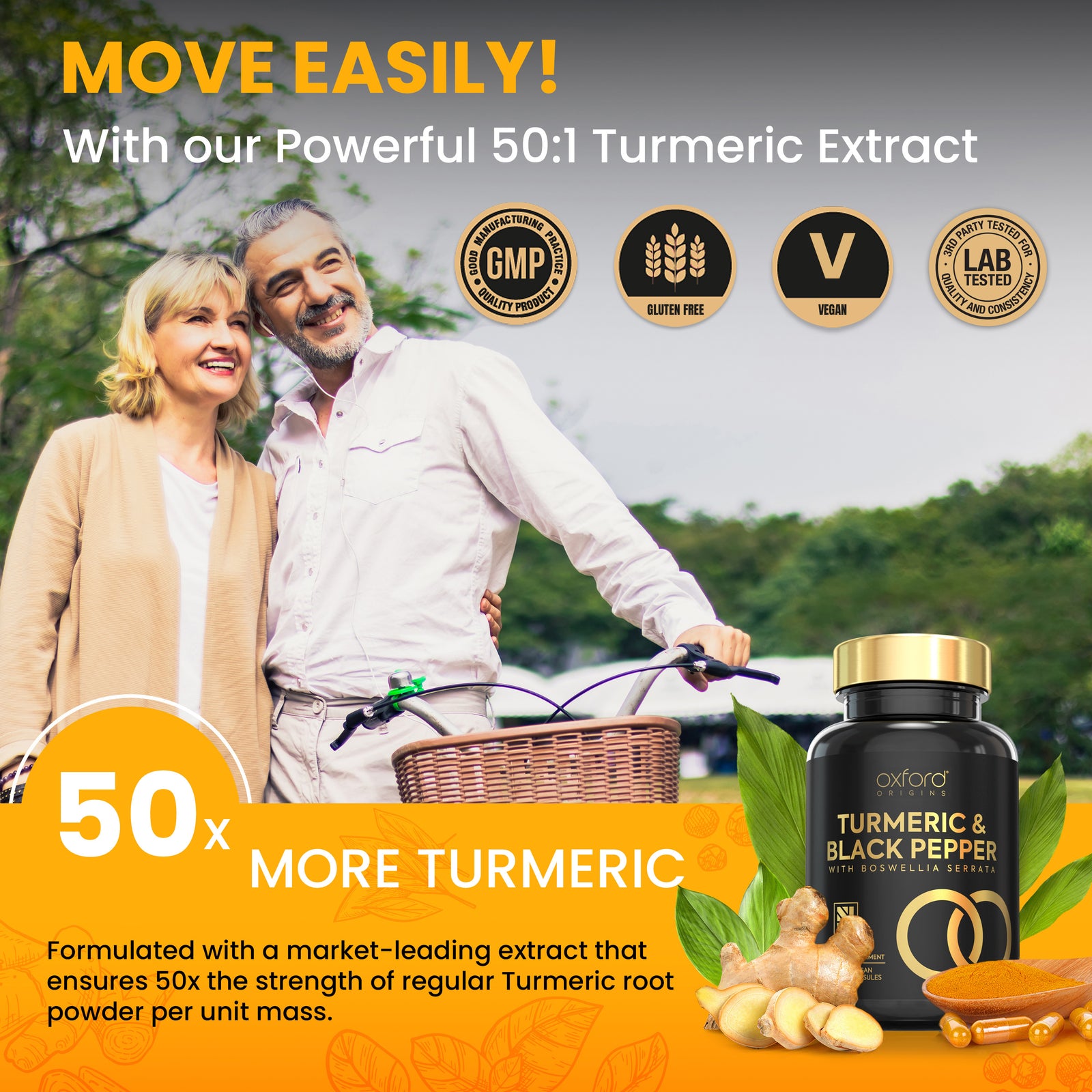 Turmeric and Black Pepper with Boswellia & Black Pepper Capsules