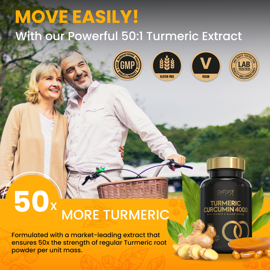Advanced Turmeric and Black Pepper Capsules 4000mg ONE per Day with Ginger Root | 90 Capsules