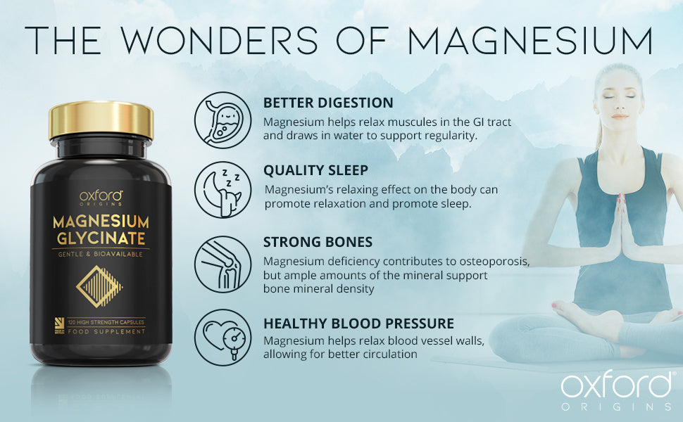 Advanced Magnesium Glycinate, 300mg Elemental Magnesium per serving | 120 Capsules