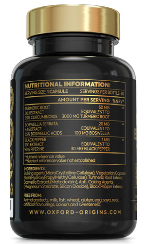 Turmeric and Black Pepper with Boswellia & Black Pepper Capsules