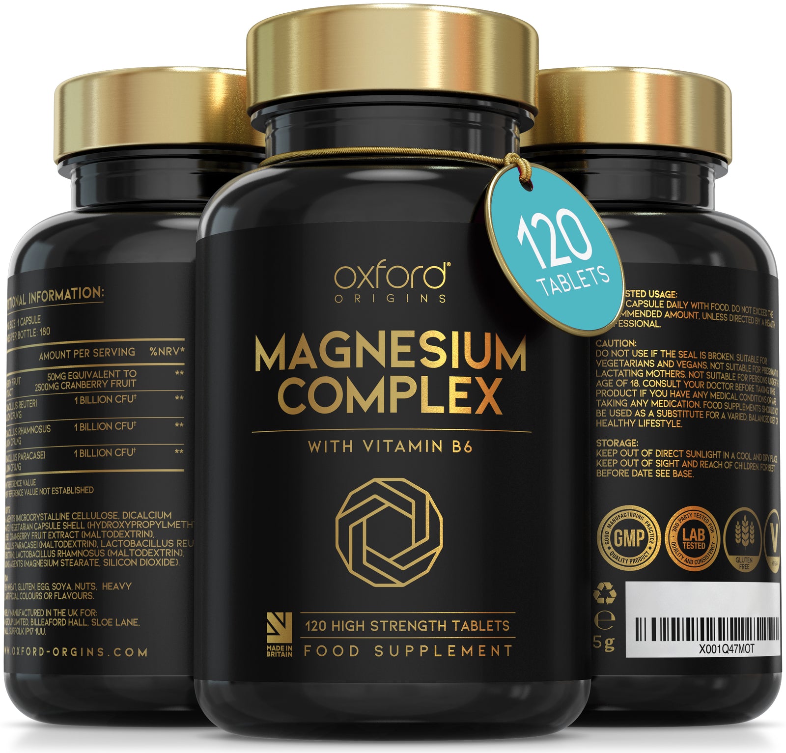 Magnesium Complex with Vitamin B6 Tablets | 120/240 Tablets