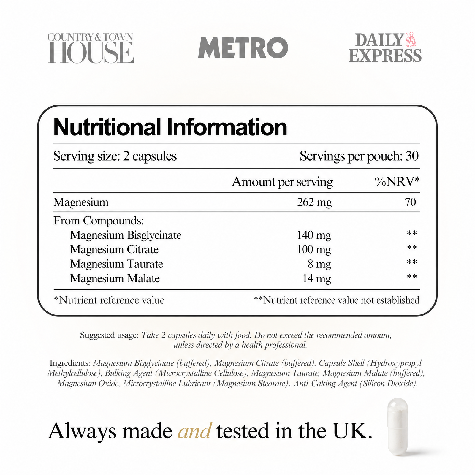 Magnesium Glycinate 4-in-1 Complex (Pouch)