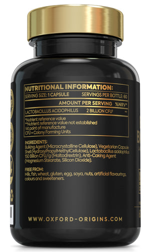Lactobacillus Acidophilus Probiotics for Gut Health | 60 Capsules