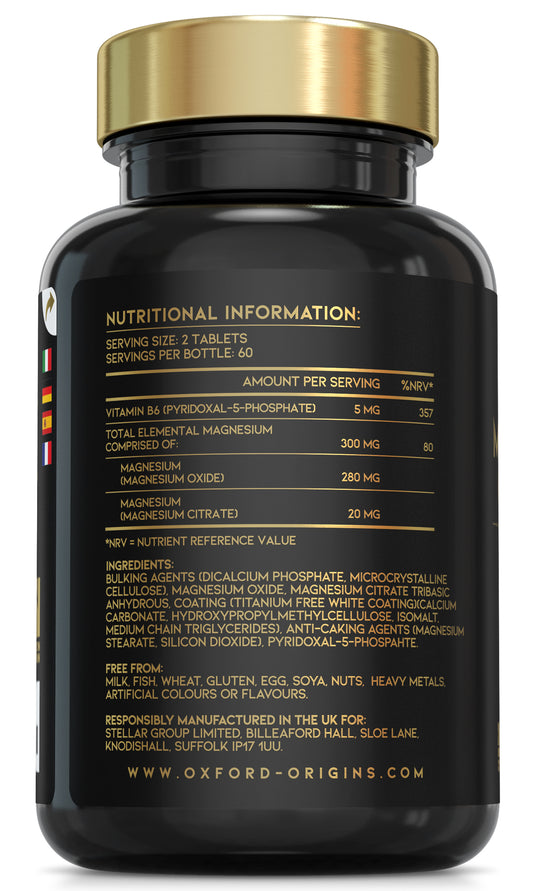 Magnesium Complex with Vitamin B6 Tablets | 120/240 Tablets