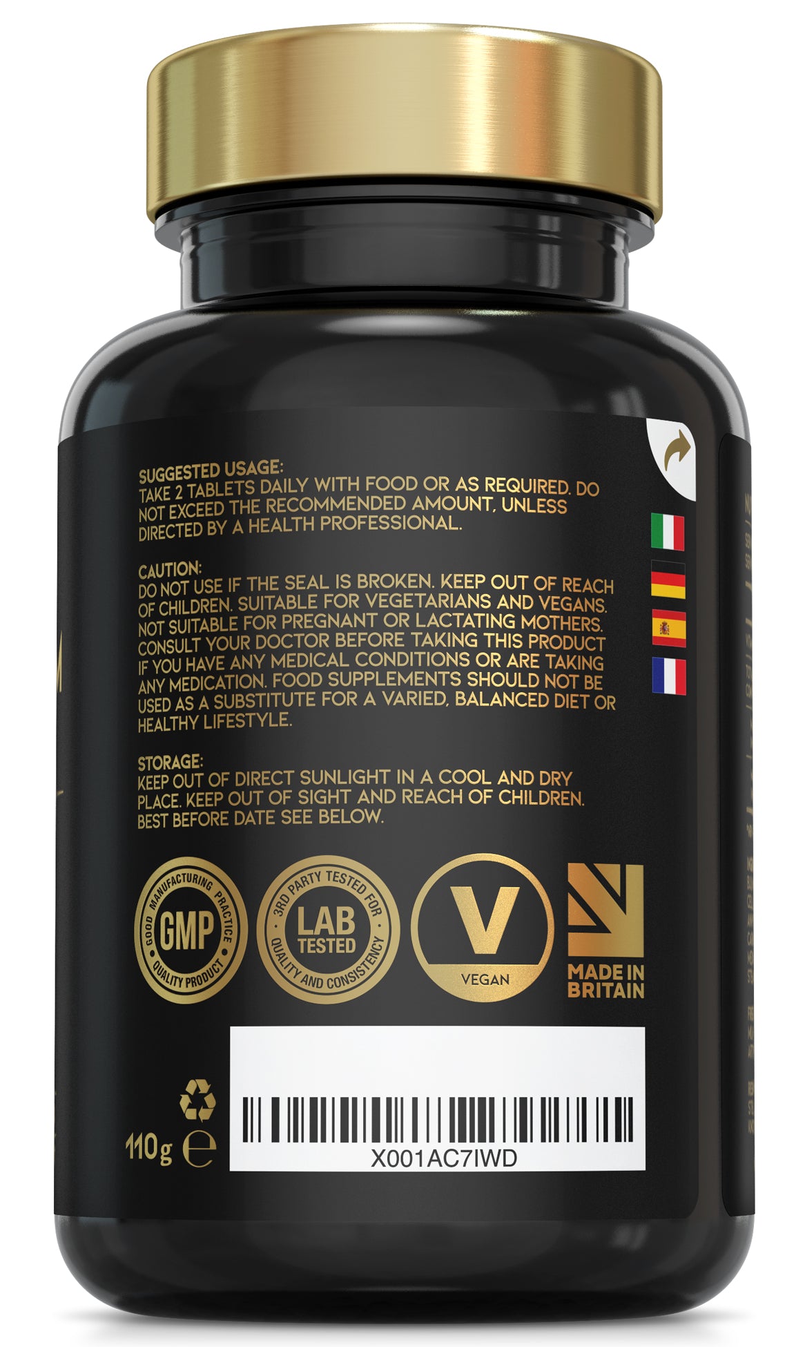 Magnesium Complex with Vitamin B6, High Strength Tablets for Adults