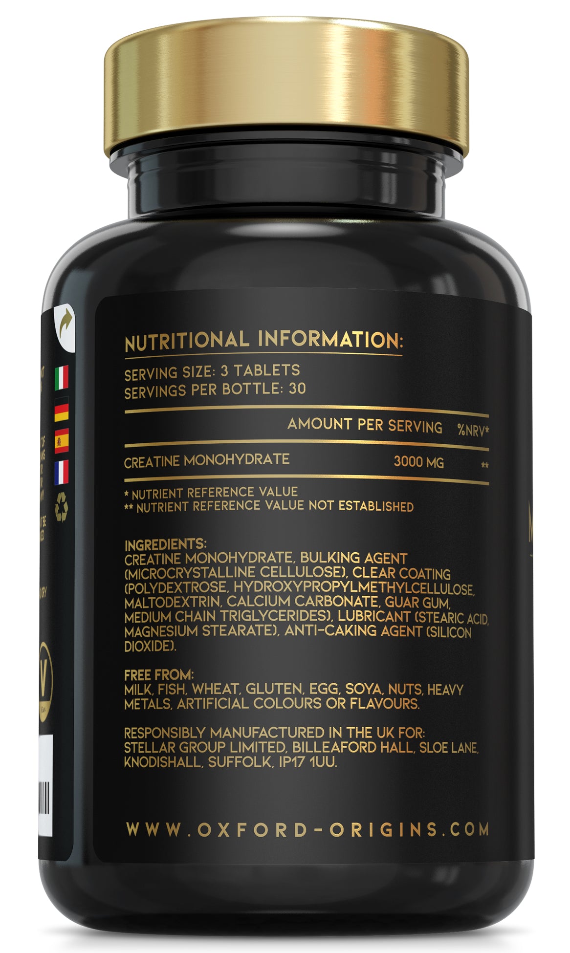 Creatine Monohydrate Tablets | 3000mg per serving | 90 Tablets