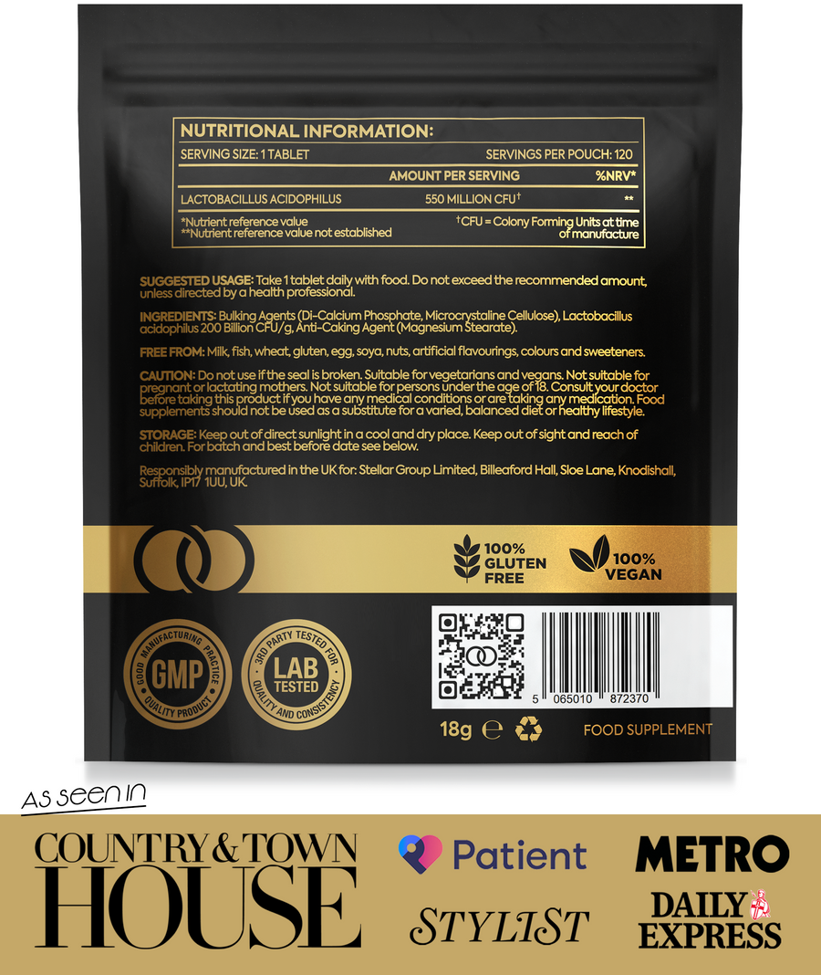 Advanced Micro Probiotics – Gut Health Support | 120 Mini Tablets | 4-Month Supply | Made in UK