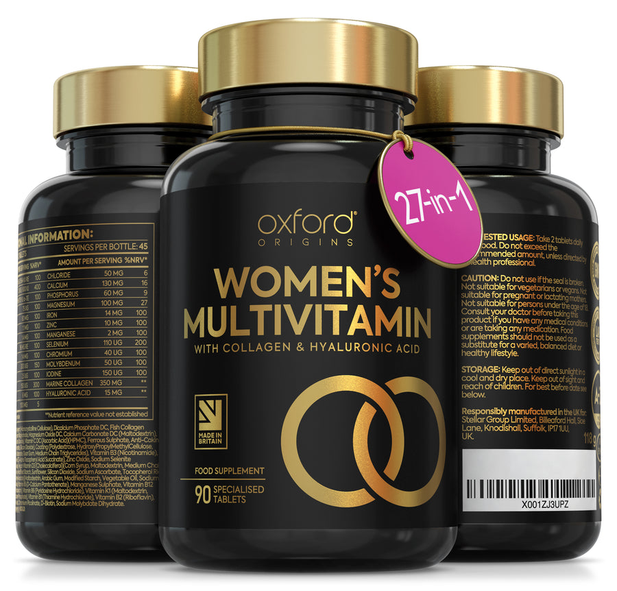 Multivitamin Tablets for Women with Collagen & Hyaluronic Acid | 90 Tablets