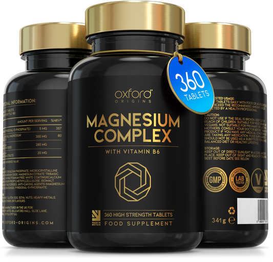 Advanced Vegan Magnesium Tablets | Magnesium Citrate, Oxide & Vitamin B6 | 360 Tablets