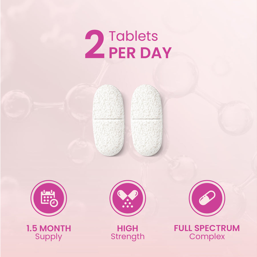 Multivitamin Tablets for Women with Collagen & Hyaluronic Acid | 120 Tablets