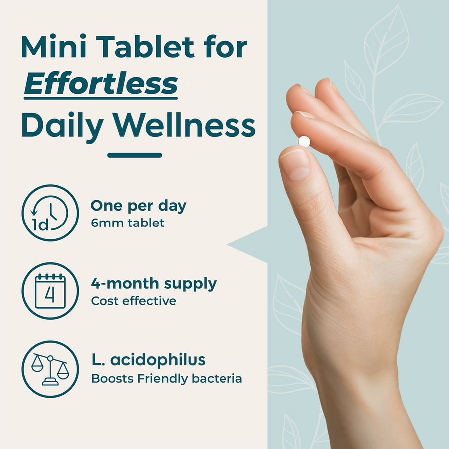 Advanced Micro Probiotics | 120 Mini Tablets | 4-Month Supply | Made in UK