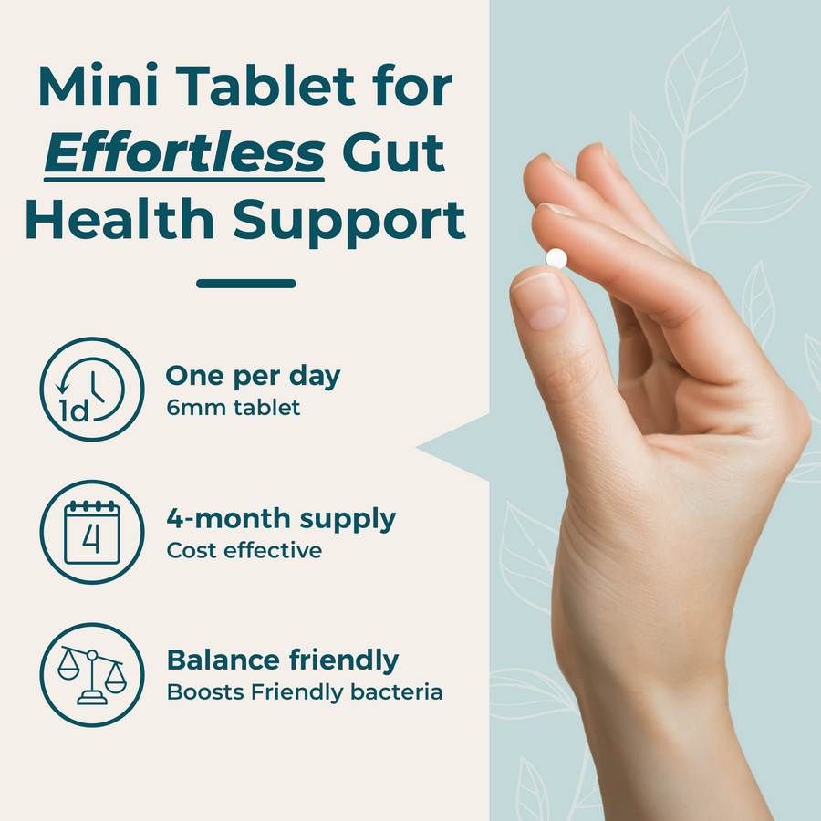 Advanced Micro Probiotics – Gut Health Support | 120 Mini Tablets | 4-Month Supply | Made in UK
